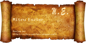 Mitru Eszter névjegykártya